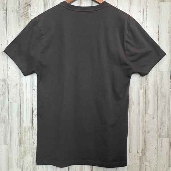 Hard Rock Cafe Shirt Medium Dark Brown Houston TX Pure Cotton Retro Rockabilly - Picture 2 of 8